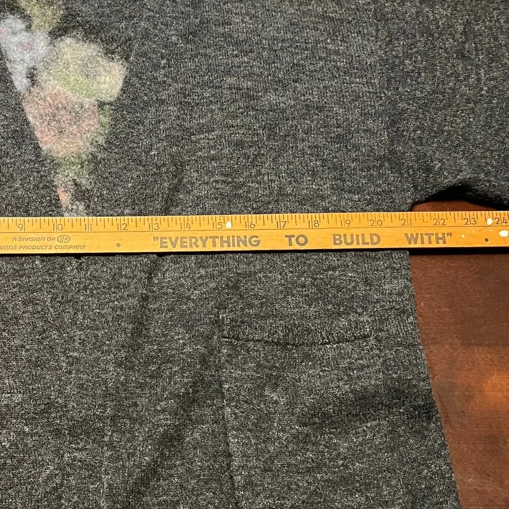 Felted Floral design Cardi by Saccharine of New York size L - Picture 9 of 11